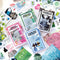 150 Pcs Scrapbook Kit 50 Sheets Sticker and 100Pcs Material Paper