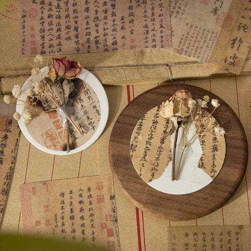 50 Sheets Scrapbook Paper Painting And Calligraphy Themed