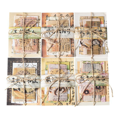 50 Sheets Scrapbook Paper Painting And Calligraphy Themed