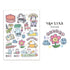 1 Sheet Cartoon Sticker Cute Style Doodle Mouse Collection Sticker