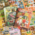 20 Sheets - Die cut Sticker Book | Japanese Retro Style