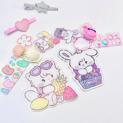 Original Design Handmade Beaded Acrylic Keychain