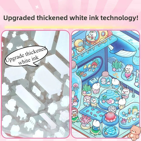 45 sheets-20 Styles Miniature Scene Collection 3D Stacking| 3D Scene Stickers