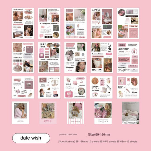 20 Sheets Sticker Pack Insta Style Relaxing Holiday Themed