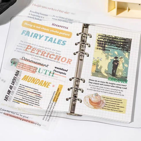 20 Sheets Quote PET Stickers Book| Bacis Style