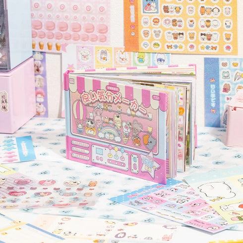 72 Sheets No Repeated Die Cut Sticker Book| 3 Materials| Cute Style