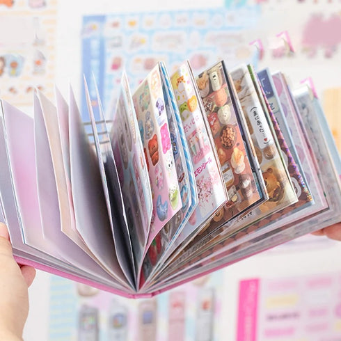 72 Sheets No Repeated Die Cut Sticker Book| 3 Materials| Cute Style