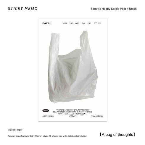 30 Sheets - Stickies Notes Pack | Today Themed Stationery INS Style