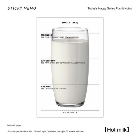 30 Sheets - Stickies Notes Pack | Today Themed Stationery INS Style