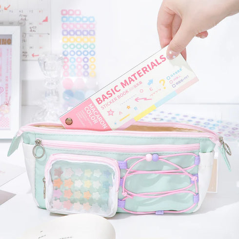 30 Sheets Die-cut Flip Sticker Book| Bacis Style