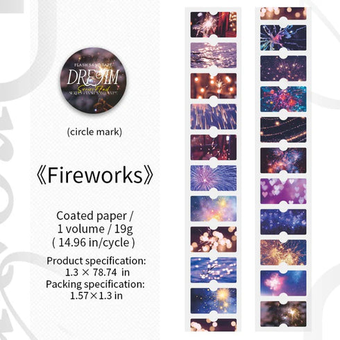 1 Roll Glitter Label Sticker Roll Tape | Travel Weather Theme