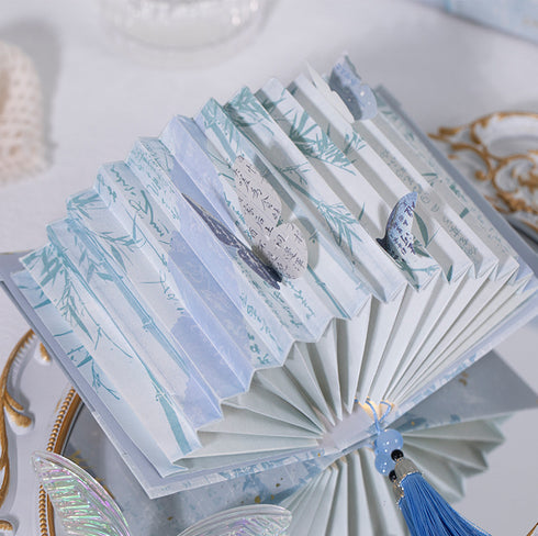 DIY Material Fan-Shaped Book Lamp Lantern Style