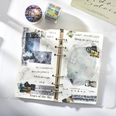 1 Roll Glitter Label Sticker Roll Tape | Travel Weather Theme