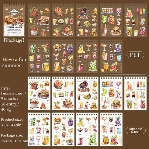 PET + Wash Material Coil Sticker Book| Vintage Style