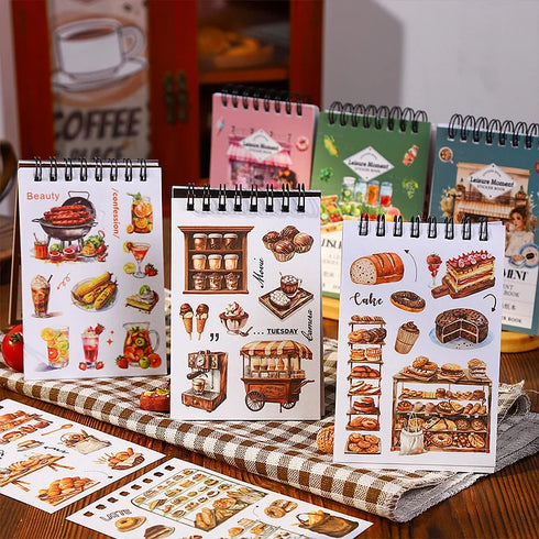 PET + Wash Material Coil Sticker Book| Vintage Style