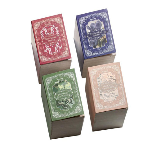 360 Sheets - Scrapbooking Paper Mini Book | Vintage Plant Themed