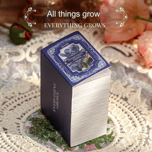 360 Sheets - Scrapbooking Paper Mini Book | Vintage Plant Themed