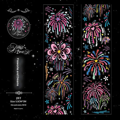 1 Roll Die-cut PET Tape | Firework Style