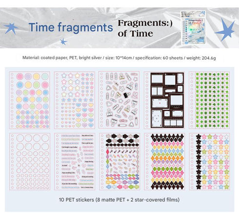 60 Sheets 5 Material Sticker Book | Basic & Cute & Ins Style
