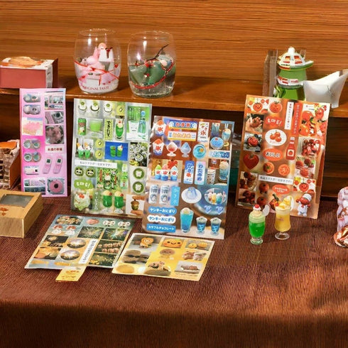 20 Sheets - Die cut Sticker Book | Japanese Retro Style