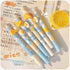 6Pcs - Kawaii Cheese Press Ballpoint Pens Set | 0.5mm Black Refill