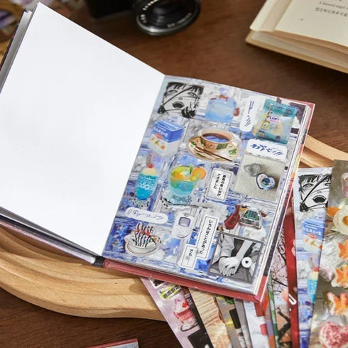 45 Sheets no duplicates - 3 kinds of Coating Sticker Book|Japanese Retro Style