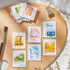 30PCS - Vintage Stamp Stickers | Oil Painting-Tone