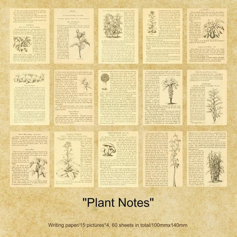 60 Sheets - Scrapbook Paper | Vintage Memory Themed