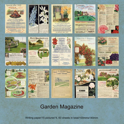 60 Sheets - Scrapbook Paper | Vintage Memory Themed