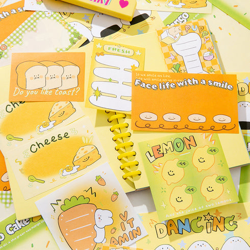 50 Pcs - Colorful Rainbow Scrapbook Paper | Memo Pack