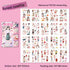 20 Sheets - PET Die Cut Sticker Book | Flower Girl Boy Style