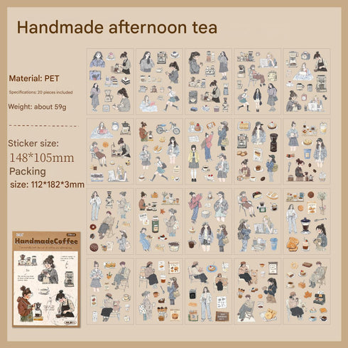 20 Sheets - PET Die Cut Sticker Book |School Life Style