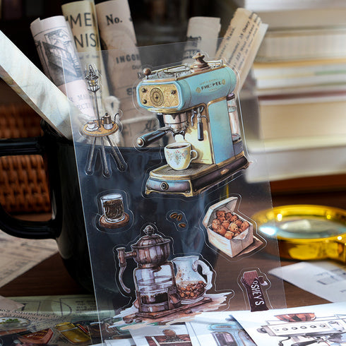 54 Sheets Multi Material Stickers Book| Vintage Style