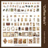 200 Pcs - Scrapbook Kit 80 Stickers + 120 Material Papers| Vintage Style