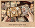 200 Pcs - Scrapbook Kit 80 Stickers + 120 Material Papers| Vintage Style