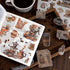 50 Sheets Washi Stickers Book| Vintage Style