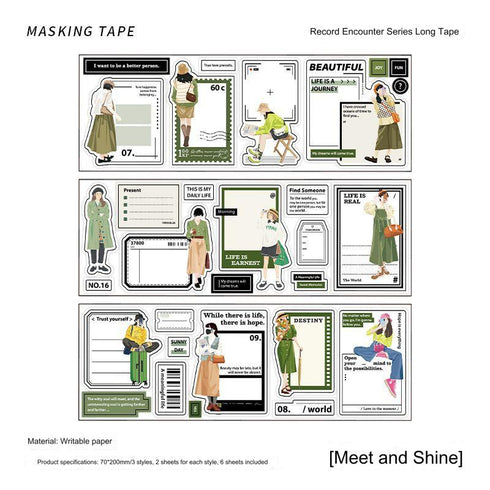 6 Sheets - Writable Sticky Note Pack | INS Note Themed Style