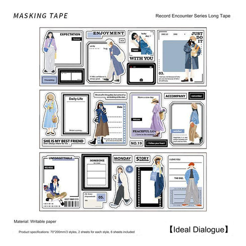 6 Sheets - Writable Sticky Note Pack | INS Note Themed Style