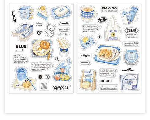 2pcs Grocery Store Series Deco Stickers