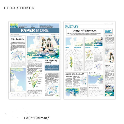 2 Sheets Insta Island Magazine Style DIY Deco Stickers