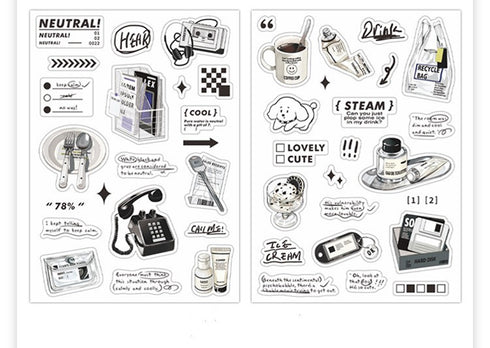2pcs Grocery Store Series Deco Stickers