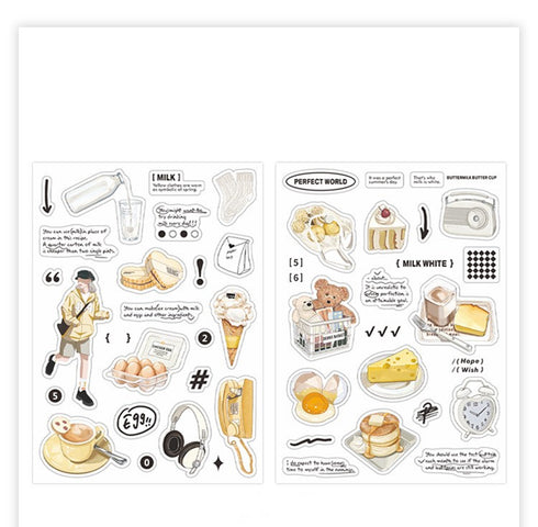 2pcs Grocery Store Series Deco Stickers