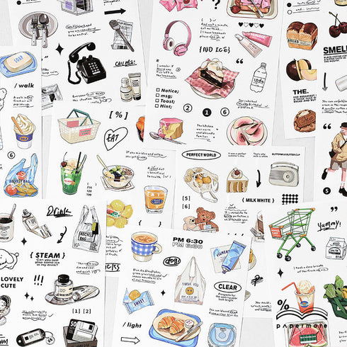 2pcs Grocery Store Series Deco Stickers