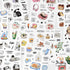 2pcs Grocery Store Series Deco Stickers