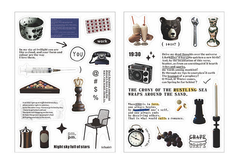 2 Sheets Life Style Series DIY Stickers