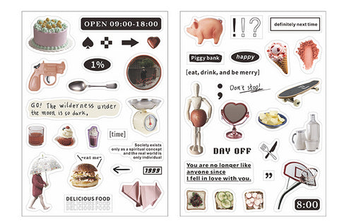 2 Sheets Life Style Series DIY Stickers