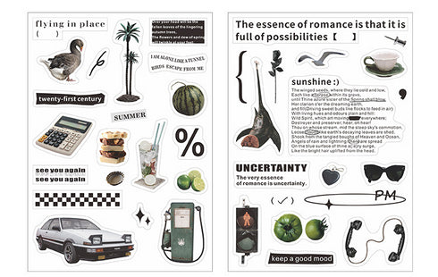 2 Sheets Life Style Series DIY Stickers